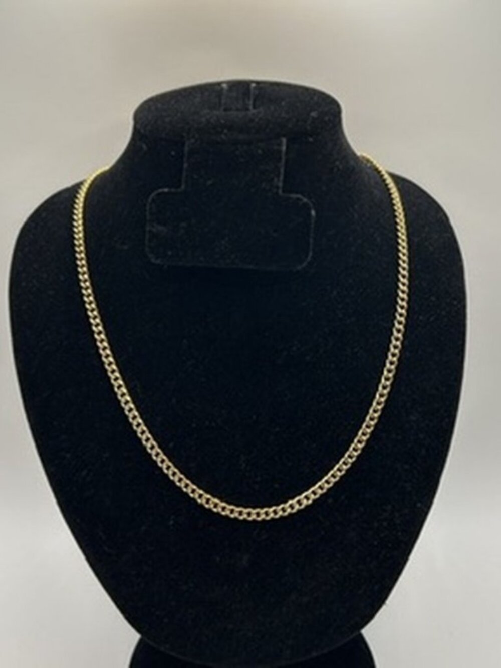 Mens Real Gold Cuban Chain 3mm 22 Inch Solid Stainless Steel Plated Waterproof